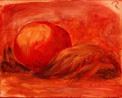 Æble med blade af Pierre Auguste Renoir