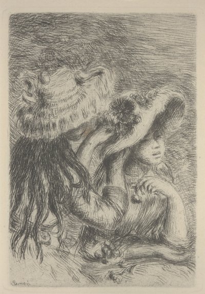 Arrangering af hatten af Pierre Auguste Renoir