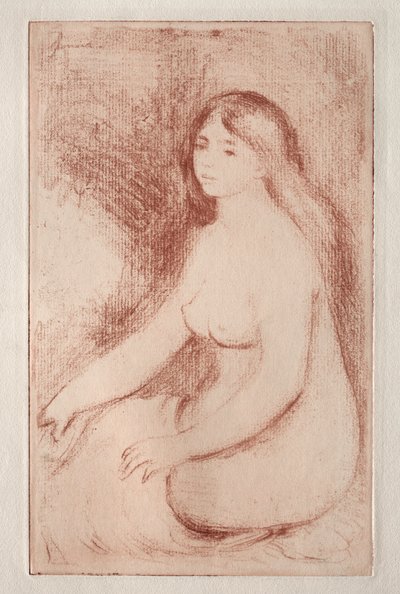siddende badende af Pierre Auguste Renoir