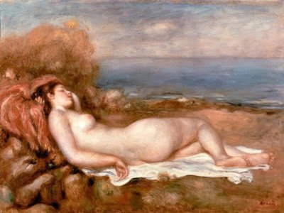 Bader liggende ved havet af Pierre Auguste Renoir