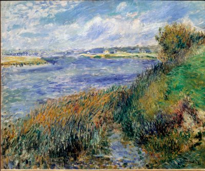 Seinebredden i Champrosay af Pierre Auguste Renoir