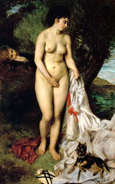 Bather Baderen med en griffin, 1870 af Pierre Auguste Renoir