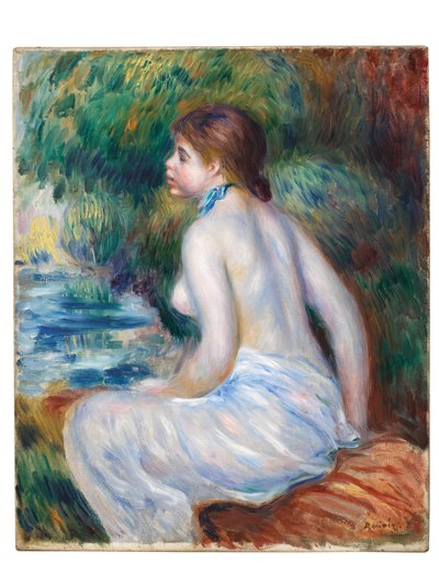 Badende siddende, 1890 af Pierre Auguste Renoir