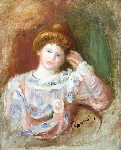Buste af en kvinde, ca. 1907 af Pierre Auguste Renoir