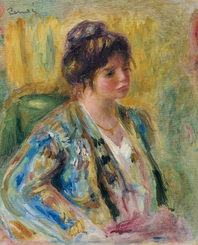 Buste af en kvinde i orientalsk kostume, ca. 1895 af Pierre Auguste Renoir