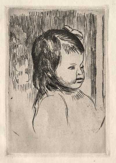 Buste af et barn, drejet til højre. af Pierre Auguste Renoir