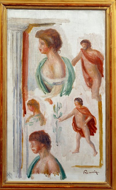 Karakterer af den antikke tragedie akvarel af Pierre Auguste Renoir af Pierre Auguste Renoir