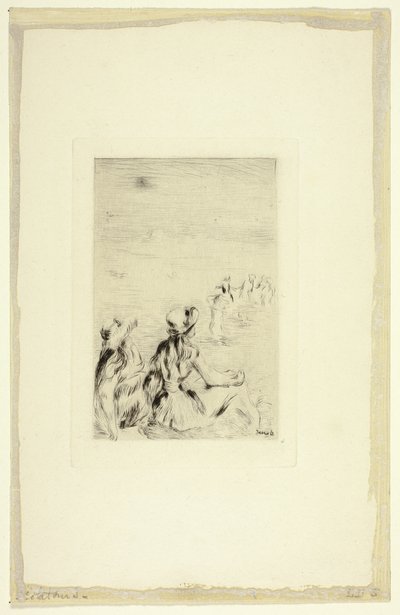 Børn på stranden, Berneval af Pierre Auguste Renoir