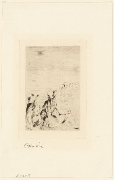 Børn på stranden, Berneval af Pierre Auguste Renoir