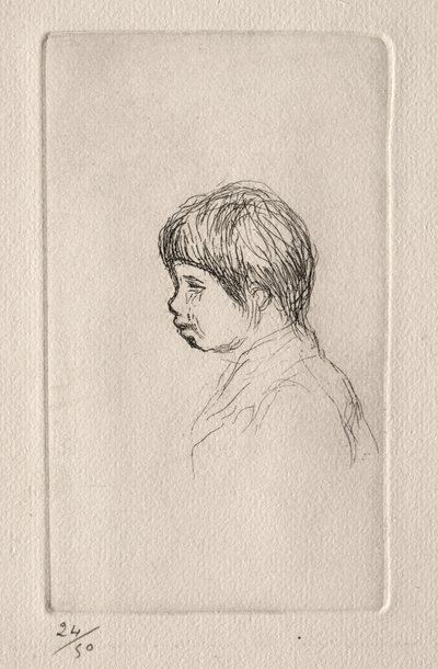 Claude Renoir, i profil. af Pierre Auguste Renoir