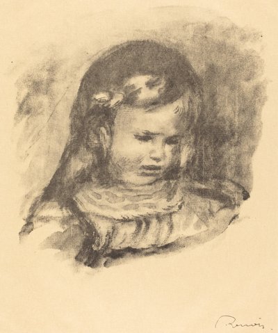 Claude Renoir, hovedet sænket Claude Renoir, hovedet sænket, 1904. af Pierre Auguste Renoir