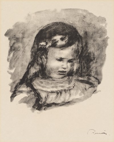 Claude Renoir, hovedsænket af Pierre Auguste Renoir