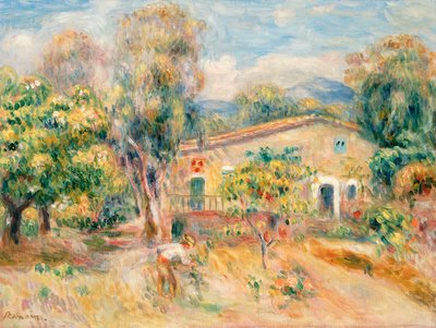 Collettes Farmhouse, Cagnes, 1910 af Pierre Auguste Renoir