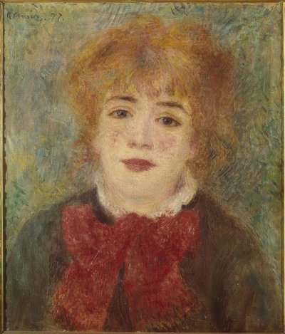 Portræt af en dame af Pierre Auguste Renoir