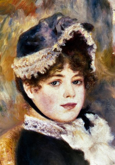 Detalje af "" På stranden""". Maleri af Pierre Auguste Renoir (Pierre-Auguste af Pierre Auguste Renoir