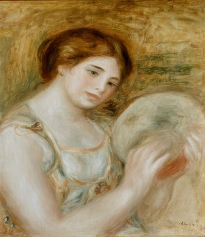 Kvinde med tamburin af Pierre Auguste Renoir