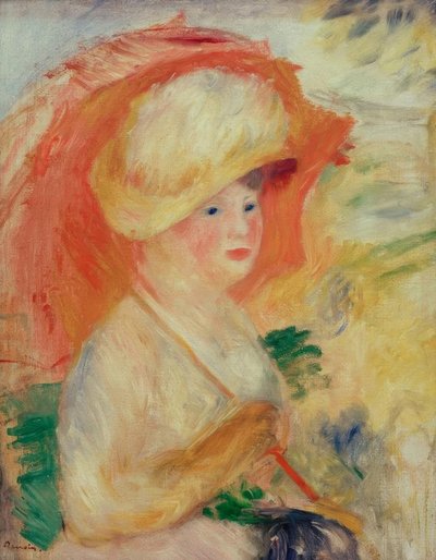 Kvinde med parasol af Pierre Auguste Renoir