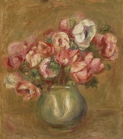 Blomster i en grøn vase, 1906 af Pierre Auguste Renoir