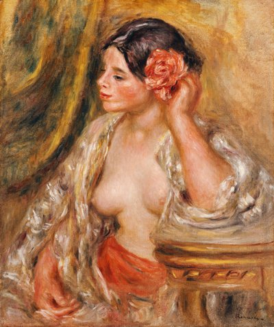 Gabrielle har sin frisure, 1910 af Pierre Auguste Renoir