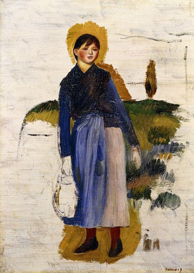 Pige med røde strømper, 1886 af Pierre Auguste Renoir