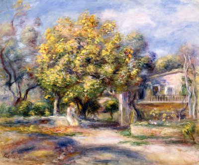 Huse i Cagnes, ca. 1905 af Pierre Auguste Renoir