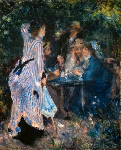 I haven. Under træerne i Moulin de la Galette af Pierre Auguste Renoir