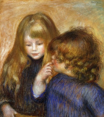 John og Coco; John og Coco, ca. 1902 af Pierre Auguste Renoir