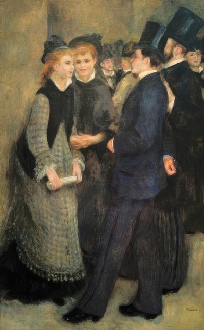 Forlader konservatoriet af Pierre Auguste Renoir