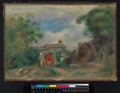 Landskab med figurer, før 1919 af Pierre Auguste Renoir