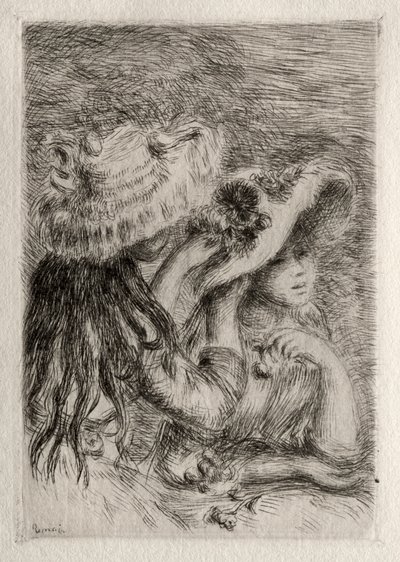 The Pinned Hat, 1894. af Pierre Auguste Renoir