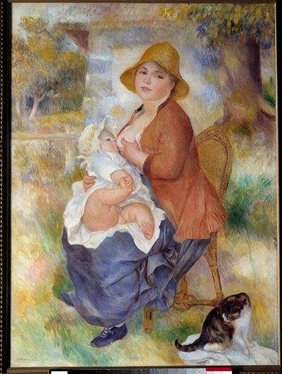 Barsel siger også barnet i brystet. Maleri af Pierre Auguste Renoir (1841-1919) af Pierre Auguste Renoir