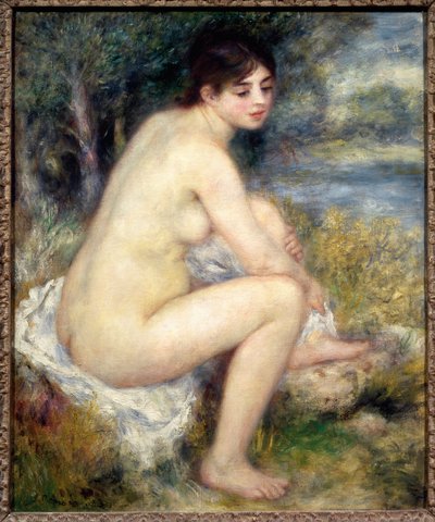 Nøgen kvinde i et landskab af Pierre Auguste Renoir