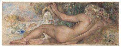 Nøgen i et landskab eller floden af Pierre Auguste Renoir