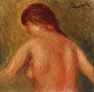 Nøgen kvindelig torso, bagfra af Pierre Auguste Renoir