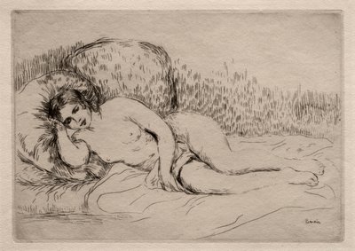 Nøgen kvinde tilbagelænet af Pierre Auguste Renoir