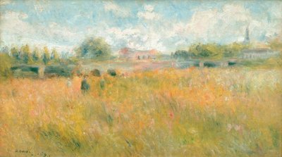 Landskab ved Seine-bredden i Rueil af Pierre Auguste Renoir
