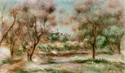 Landskab af Grasse af Pierre Auguste Renoir