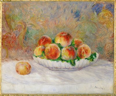Peches (olie på lærred) af Pierre Auguste Renoir
