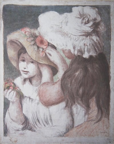 Fastgør hatten af Pierre Auguste Renoir