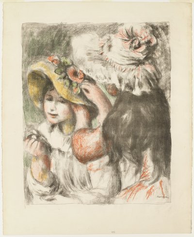 Fastgør hatten af Pierre Auguste Renoir