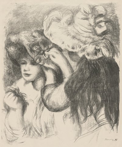 Fastgør hatten af Pierre Auguste Renoir