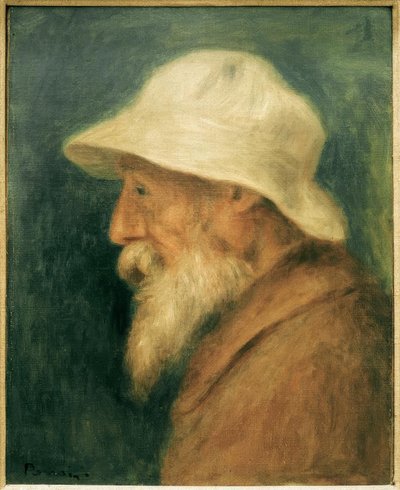 Portræt af kunstneren i den hvide hat af Pierre Auguste Renoir