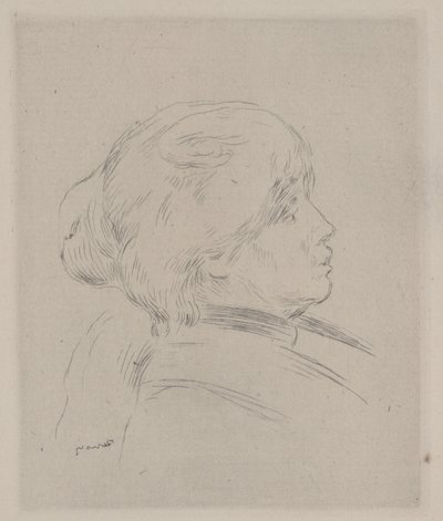 Portræt af Berthe Morisot af Pierre Auguste Renoir