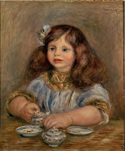 Portræt af Genevieve Bernheim de Villers (1907-1936), kommende grevinde Jean de la Chapelle af Pierre Auguste Renoir