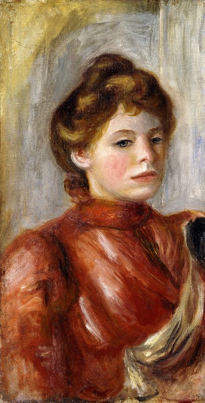 Portræt af kvinde; Portræt af en kvinde, 1891-1892 af Pierre Auguste Renoir