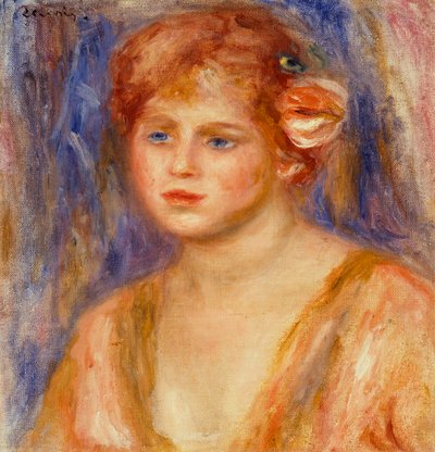 Portræt af en ung pige af Pierre Auguste Renoir