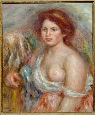 Portræt af modellen i buste Maleri af Pierre Auguste Renoir af Pierre Auguste Renoir
