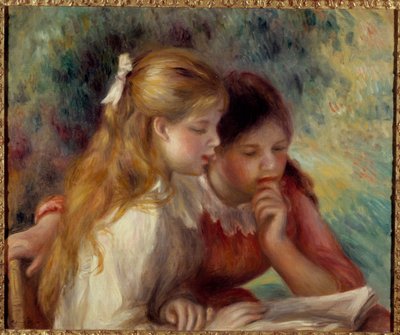 Læsemaleri af Pierre Auguste Renoir (1841-1919) 1800-tallet søn. 0,55x0,65 m Paris, musee d