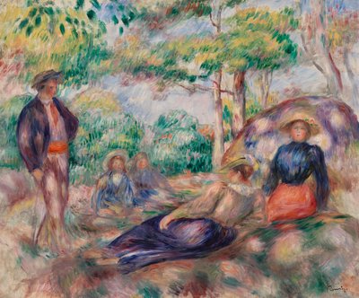 Hviler i græsset af Pierre Auguste Renoir