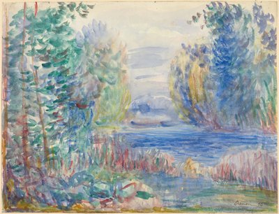 Flodlandskab, 1890 af Pierre Auguste Renoir